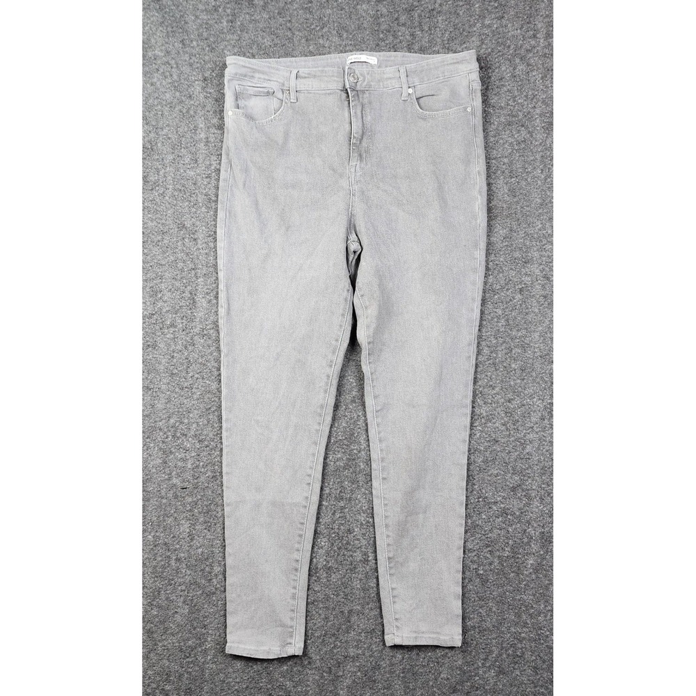 Nine West Perfect Skinny Jeans Women 18 Grey High Rise Super Skinny WW13D602RW3